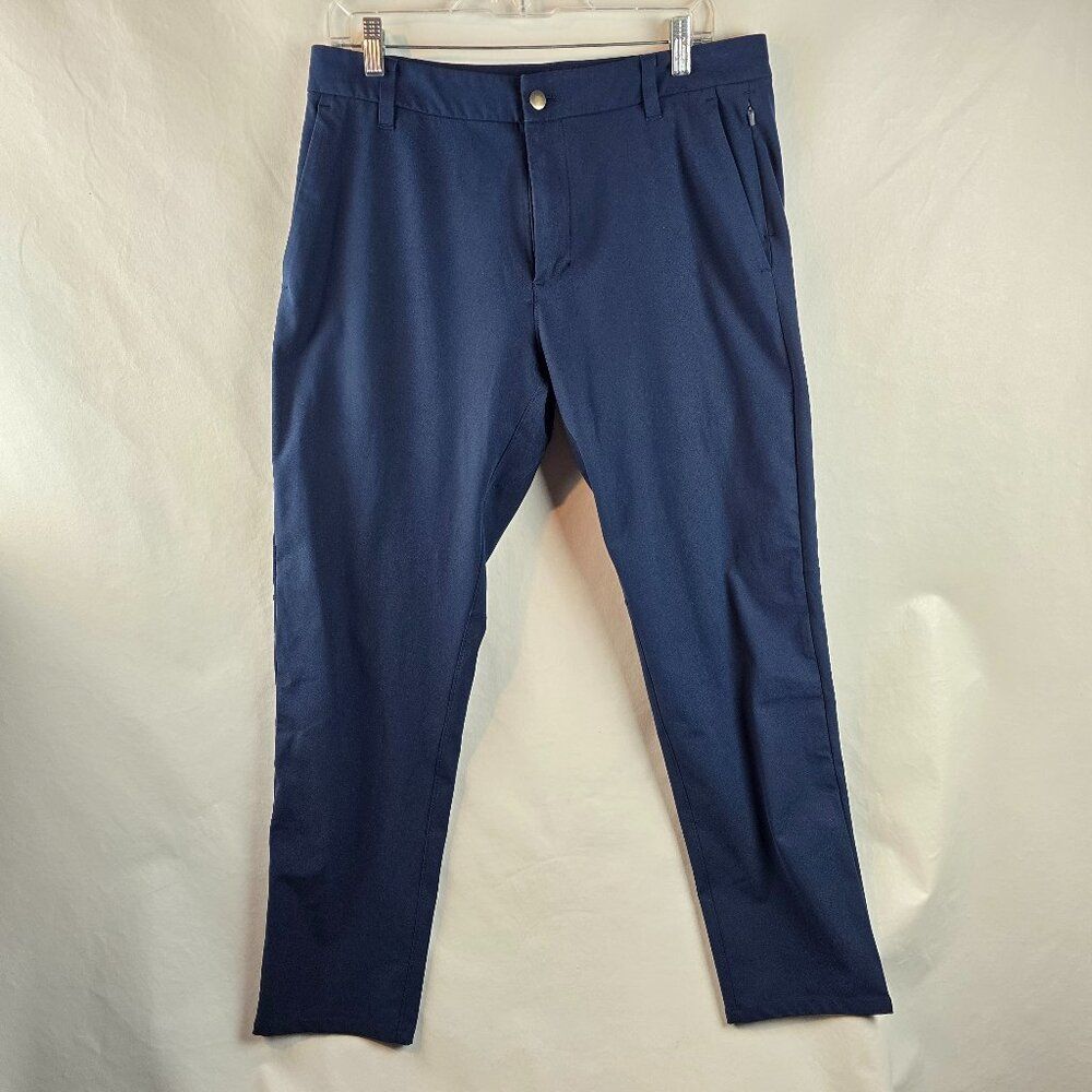 Lululemon Commission Pant Mens 32x28 Navy Blue Classic Fit Stretch Golf Work